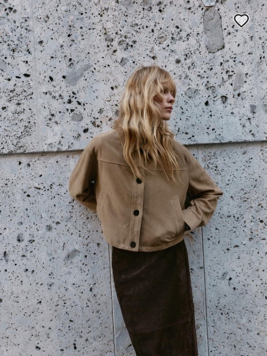 Zara Jackets & Blazers - Zara Tan 100% Leather Cropped Button-Front Jacket